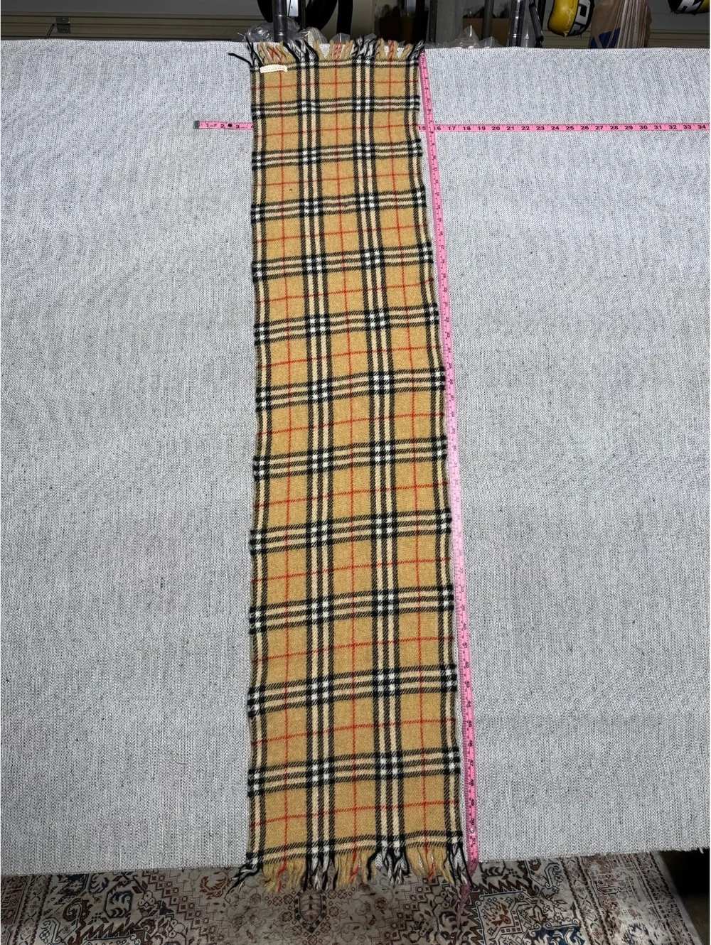 Burberry Vintage Classic Check Wool Scarf